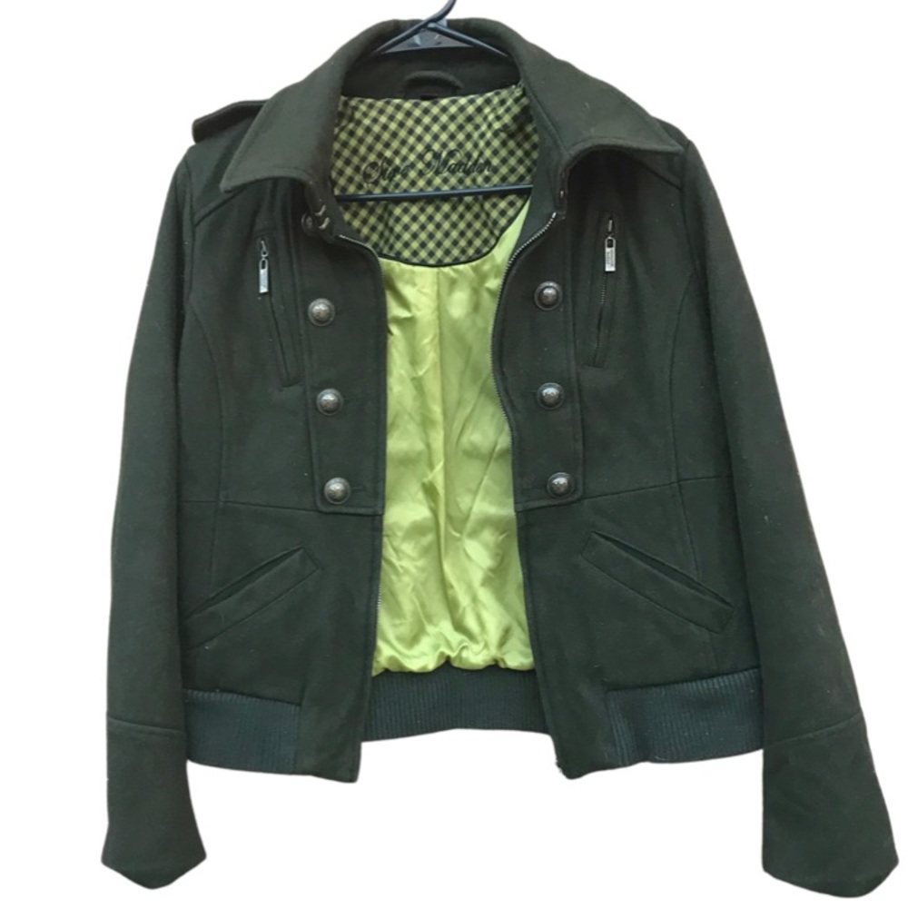 Steve Madden Coat dark green wool size large